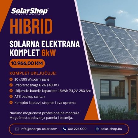 HIBRIDNA SOLARNA ELEKTRANA KOMPLET 6 kW (IV)