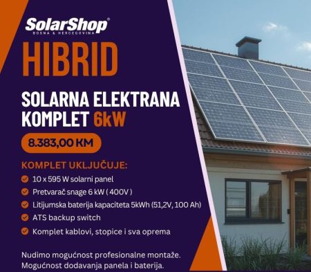 HIBRIDNA SOLARNA ELEKTRANA KOMPLET 6 kW (II)