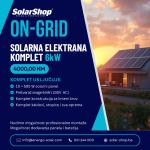 ON-GRID SOLARNA ELEKTRANA KOMPLET 6 kW